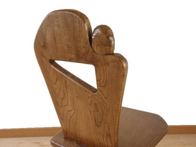 ふくろう　椅子　ダイニングチェアー　イスG　ナラ材　オーク色　勇峰工芸（新）