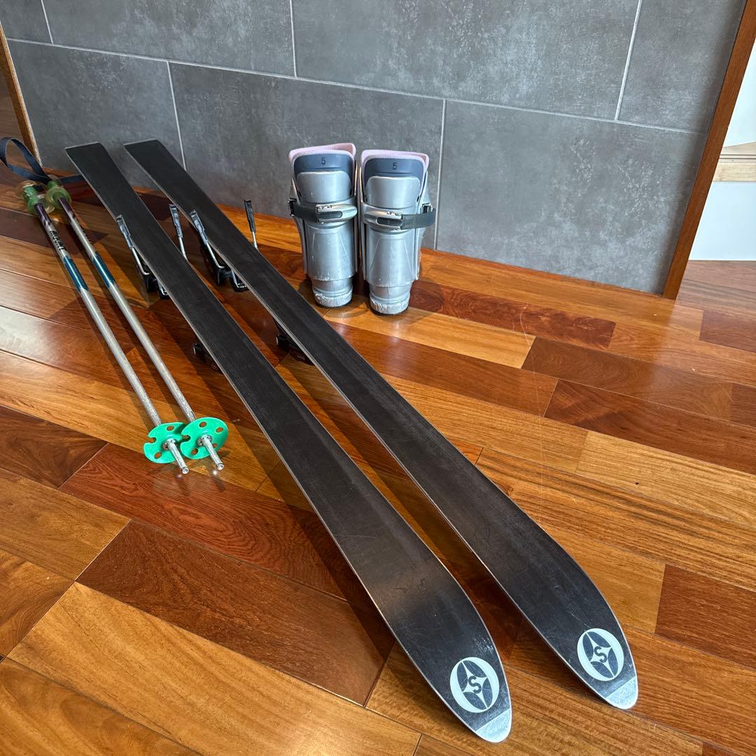 ★メンテナンス済　初心者向け大人スキーセット　板145cm ブーツ25cm