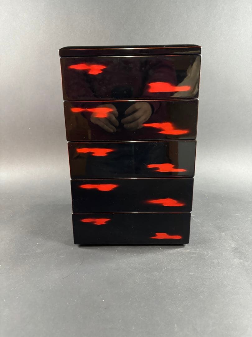 セール　重箱　漆器　五段重　お正月　曙塗　輪島