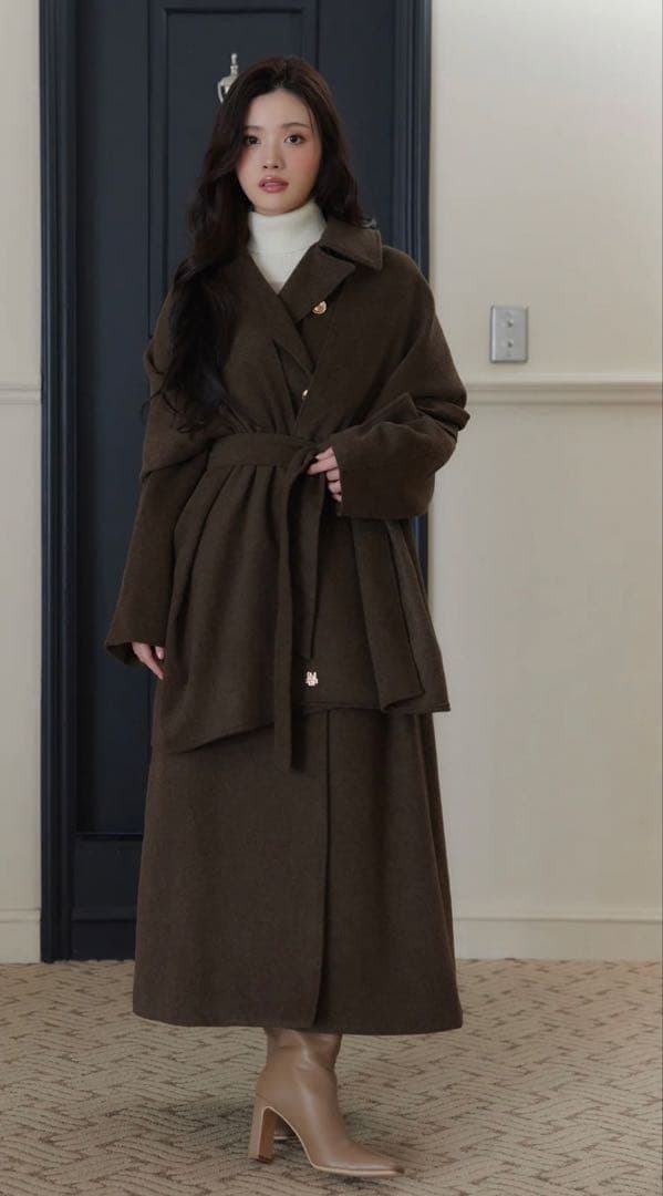 poláura ポローラ MANYWAYウールロングトレンチコート