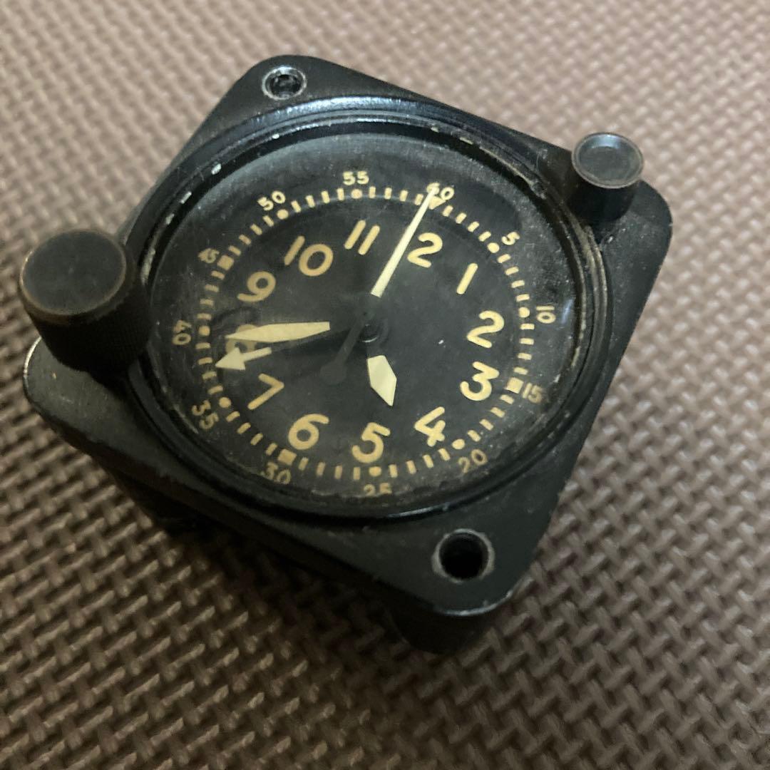 米国用航空機コックピットクロックウォルサム手巻き稼働中