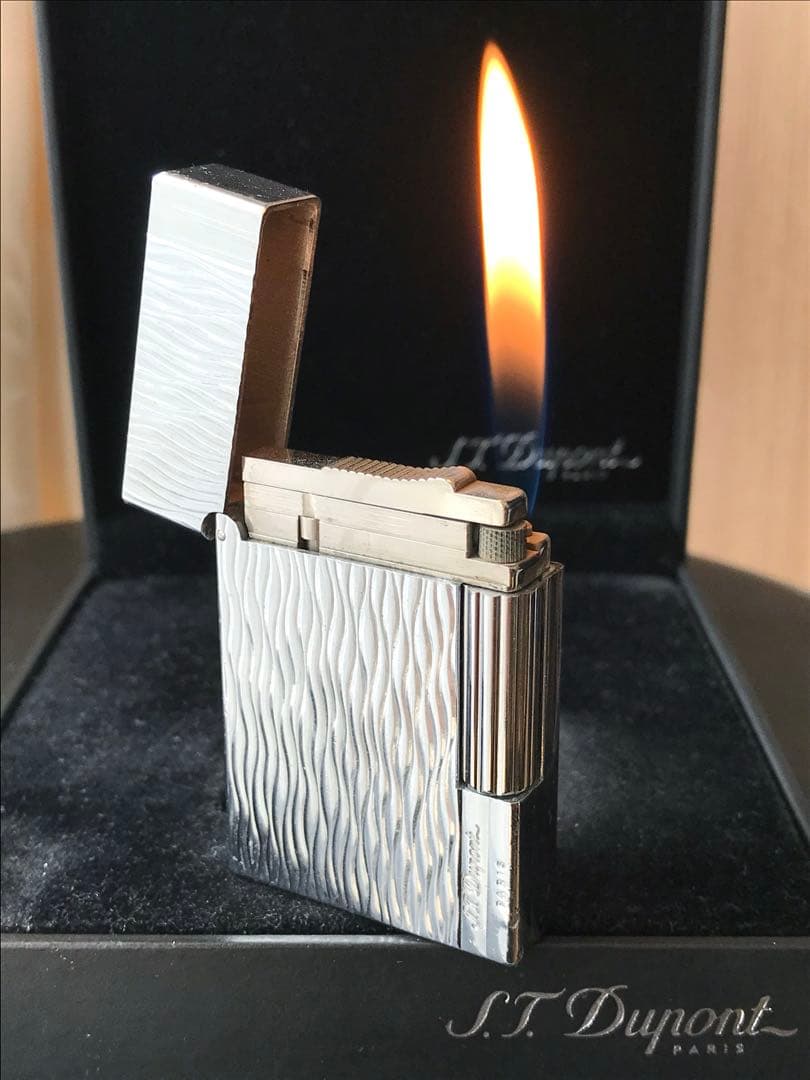 開閉音 良い音　デュポン　ガスライター　波模様　ギャッツビー　ライン2s