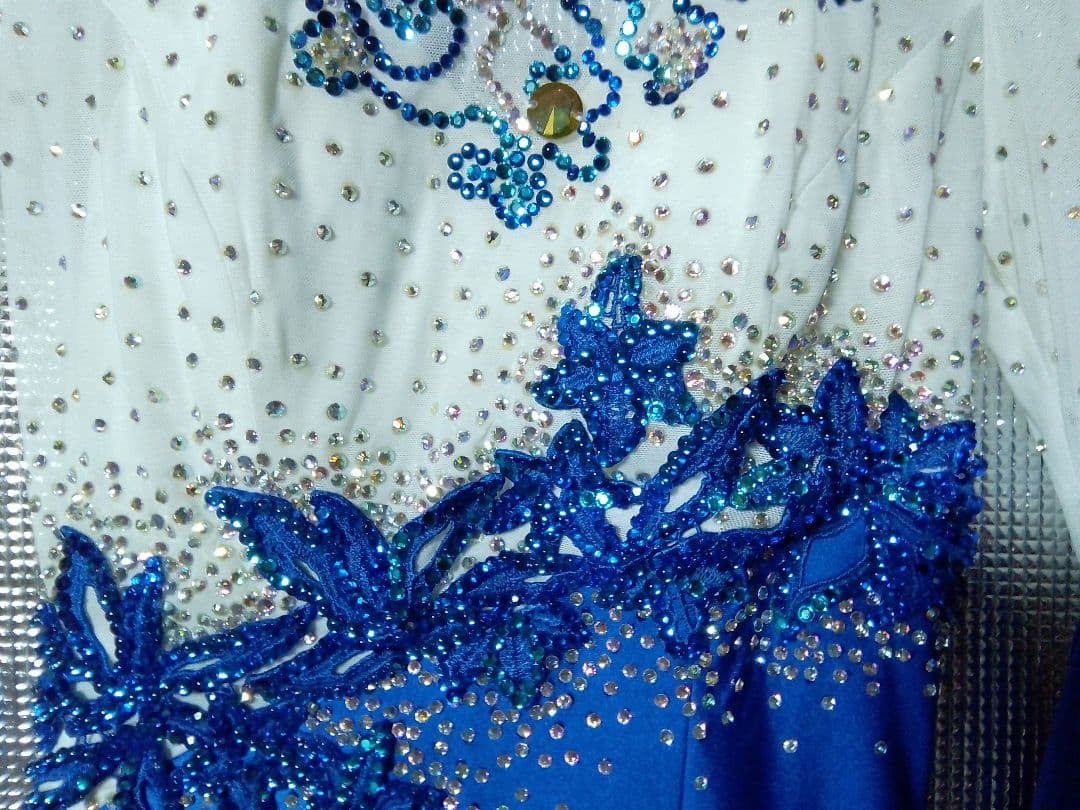 社交ダンス用ドレス 白樺ドレス Mサイズ 衣裳バック有り