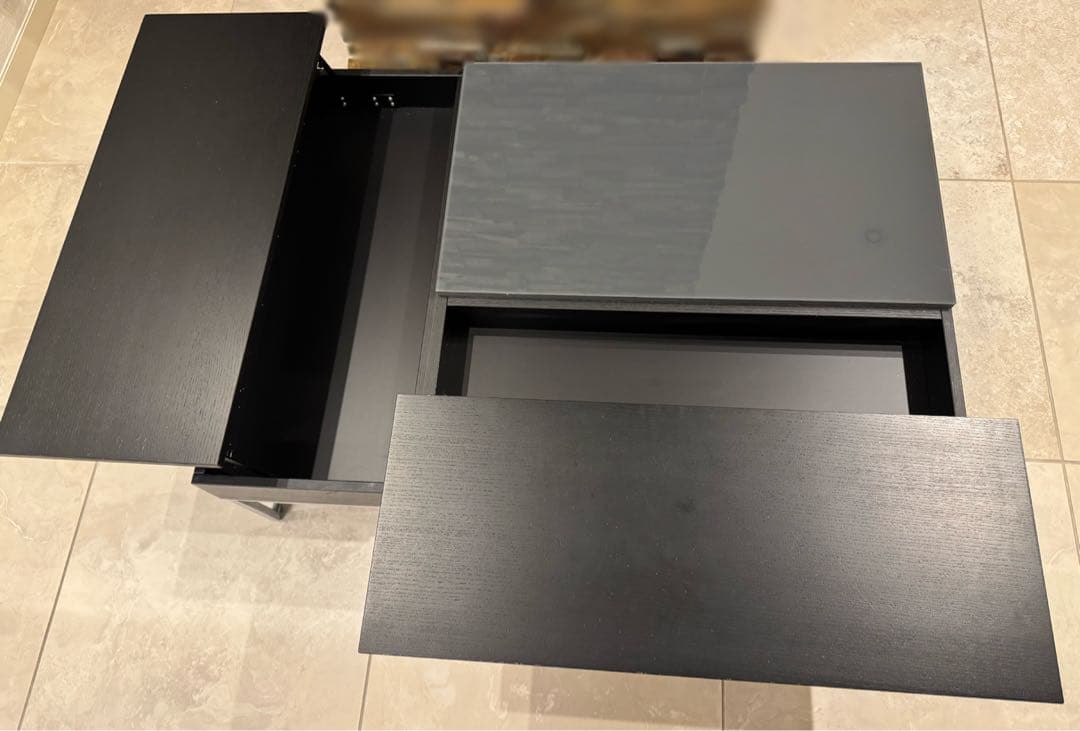 BoConcept⭐︎モダン ブラック センターテーブル/収納スペース付き