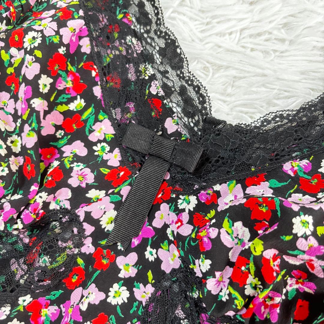 【極美品】D＆G ディーアンドジー　花柄フリルキャミソール　バックジップ