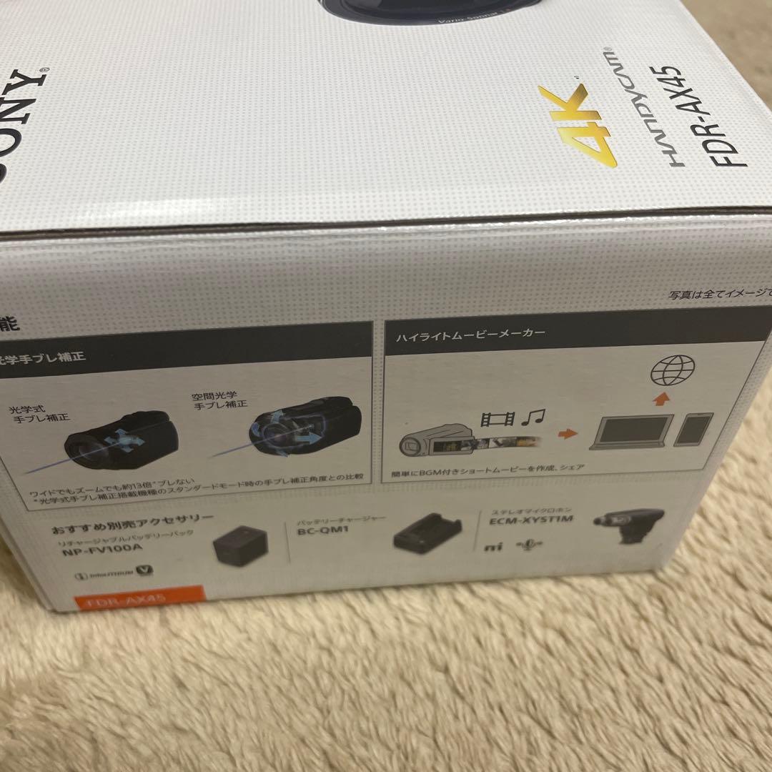 新品保証1年 SONY 4K ハンディカム FDR-AX45 本体 ビデオカメラ
