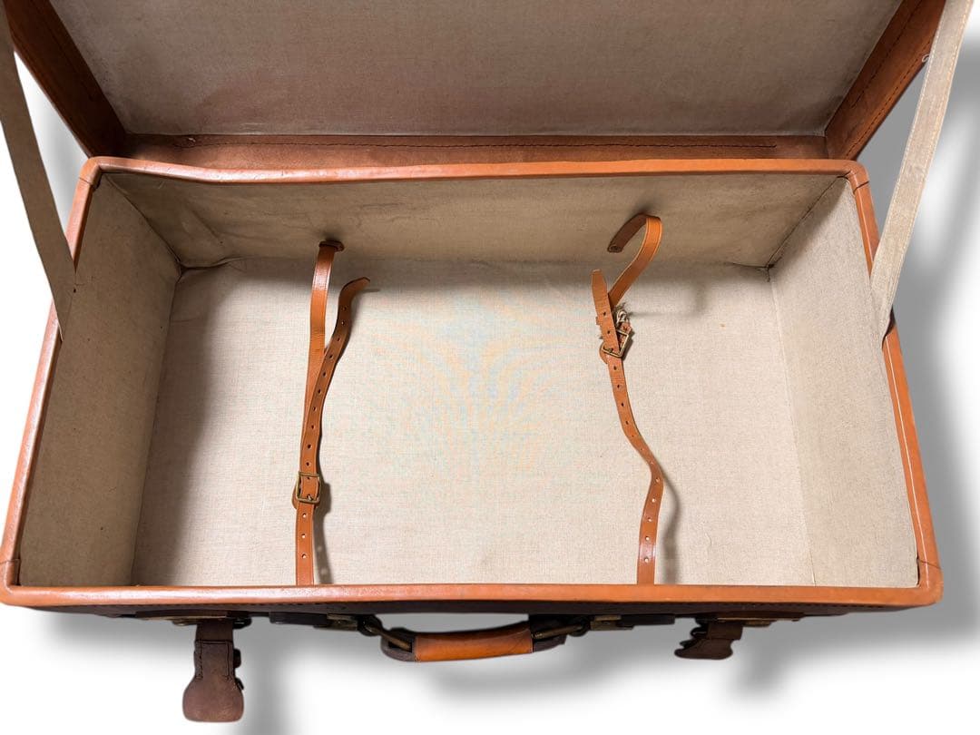 #明治〜大正 当時物 ヴィンテージ トランクケース 革製 旅行用スーツケース