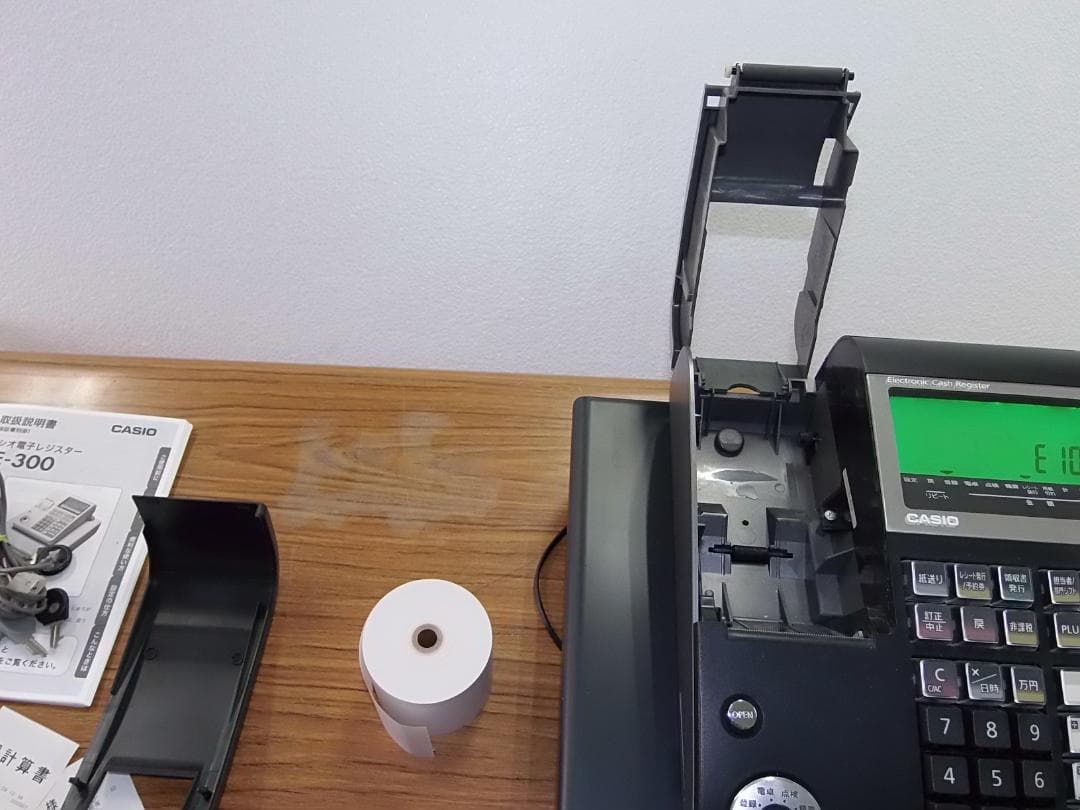 ケーブル付すぐ使える店名設定無料te-300カシオ１０部門レジスター250329