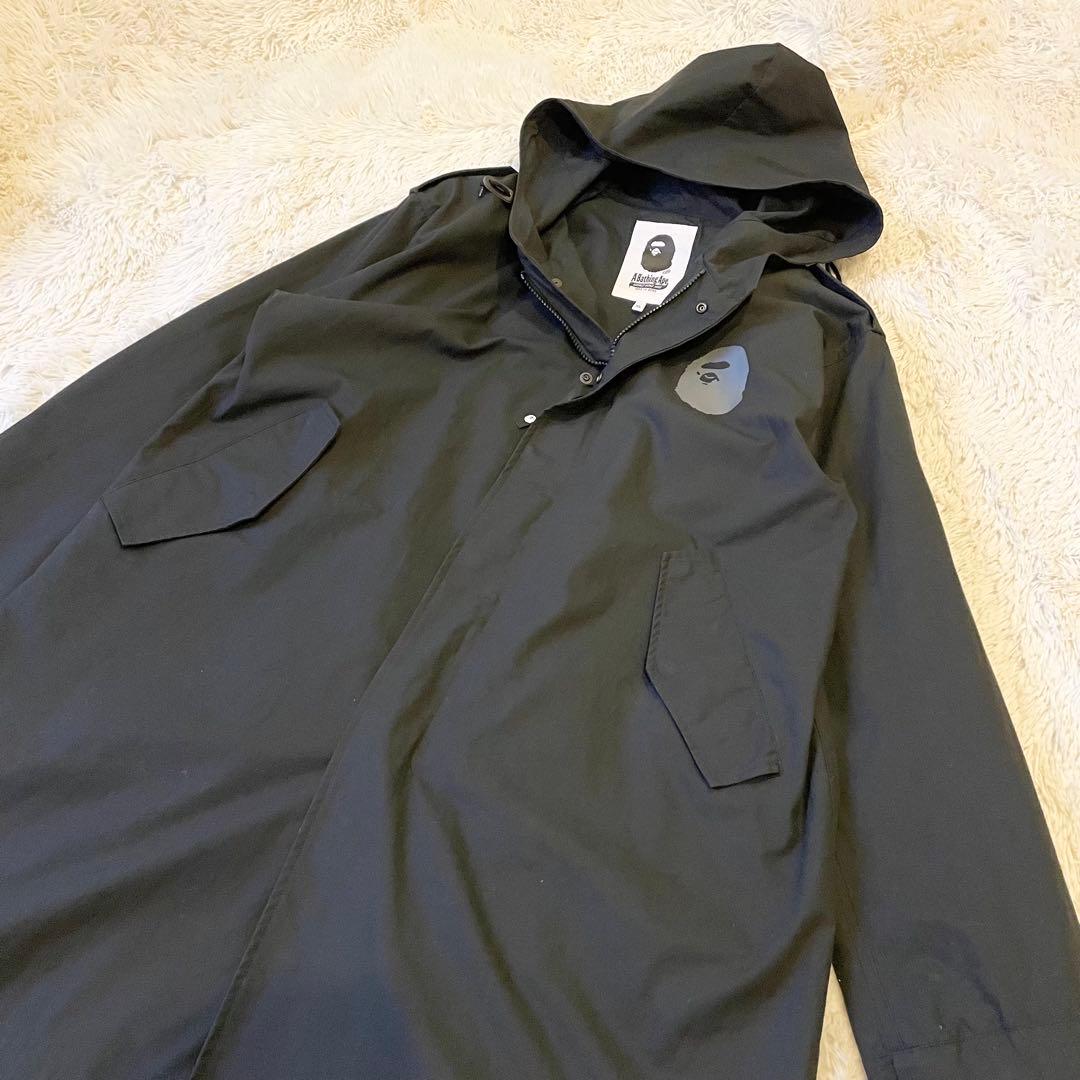 A BATHING APE エイプ モッズコート ブラック XLサイズ