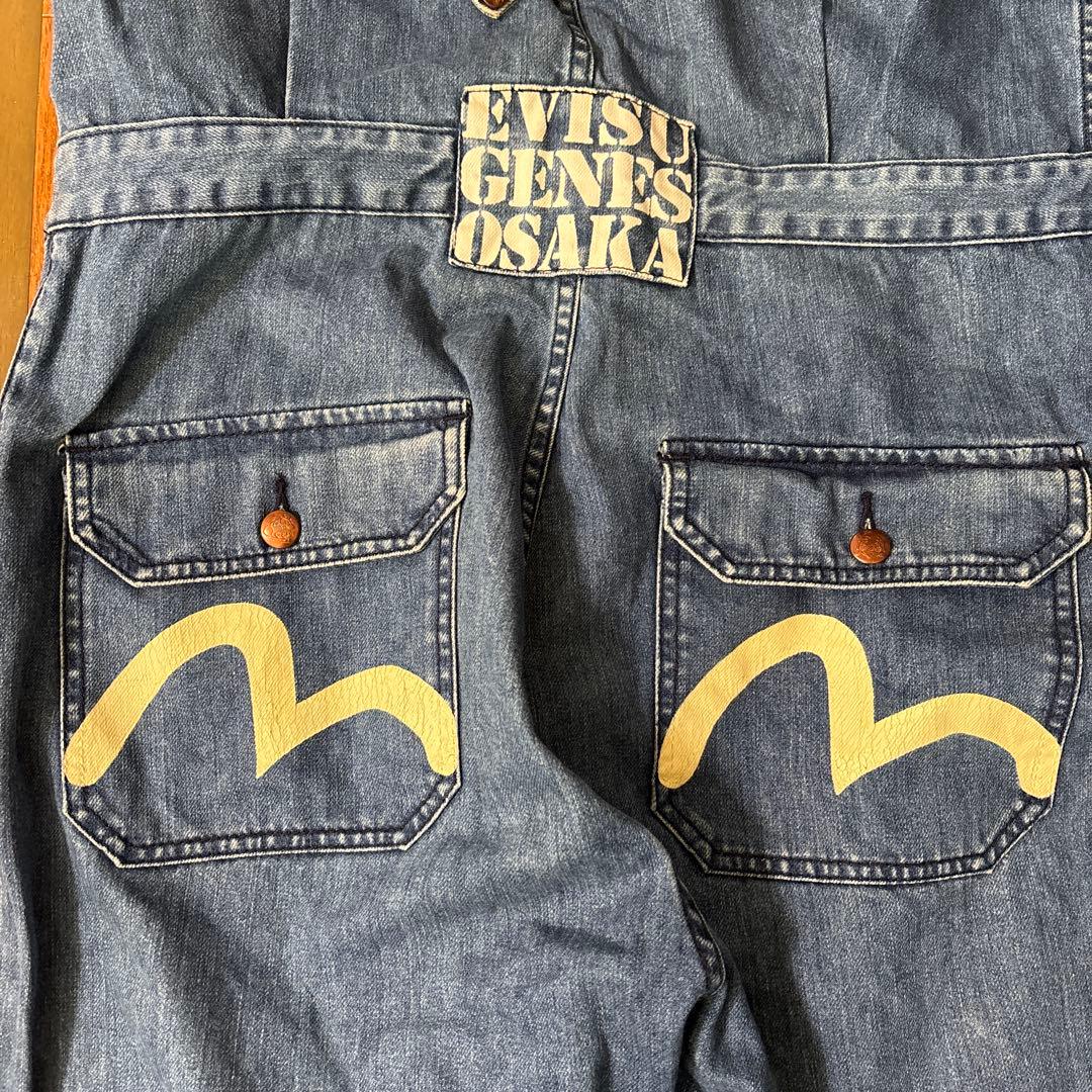エヴィス/デニムジャンプスーツ/オールインワン/カモメペイント/SIZE 40