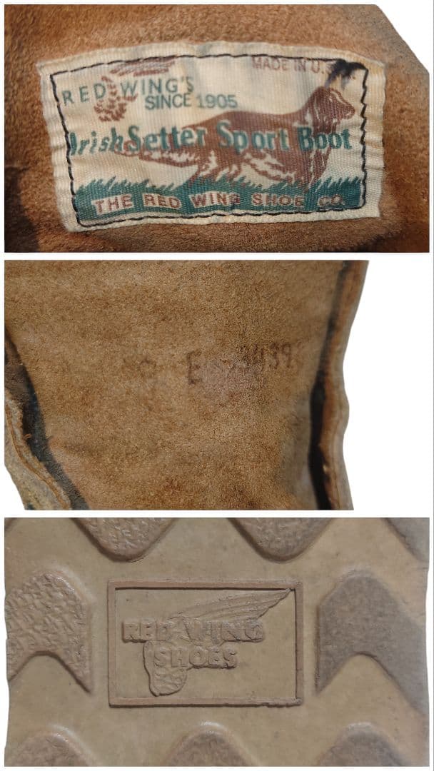 レッドウィング 犬タグ アイリッシュセッター スエード 9E