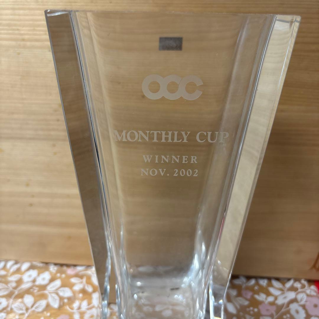 HOYA ガラス製 2002年受賞 HOYA エッチング装飾2個セット 2点