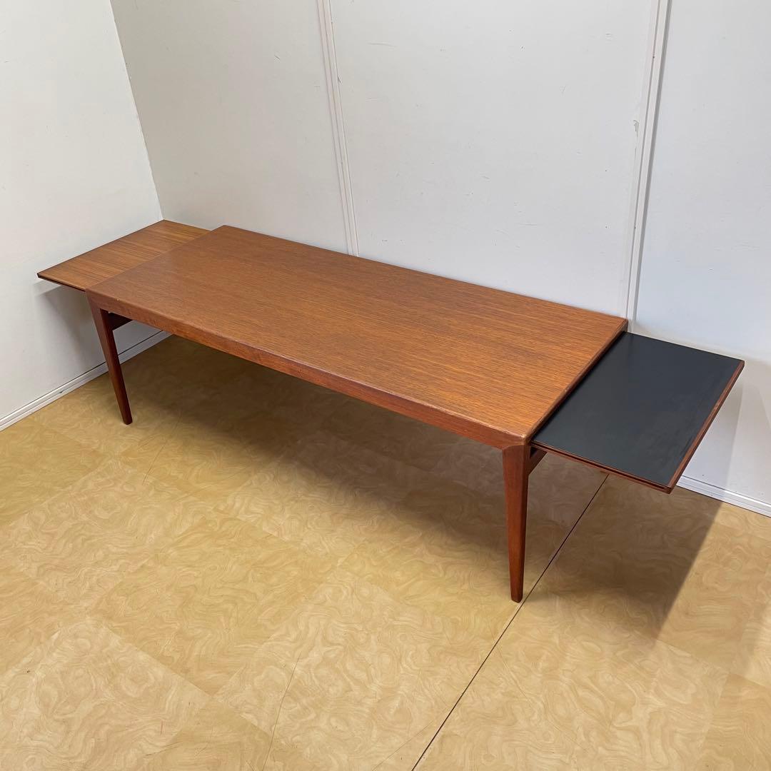 デンマーク チーク材 伸長式テーブル バタフライテーブル 北欧 ビンテージ