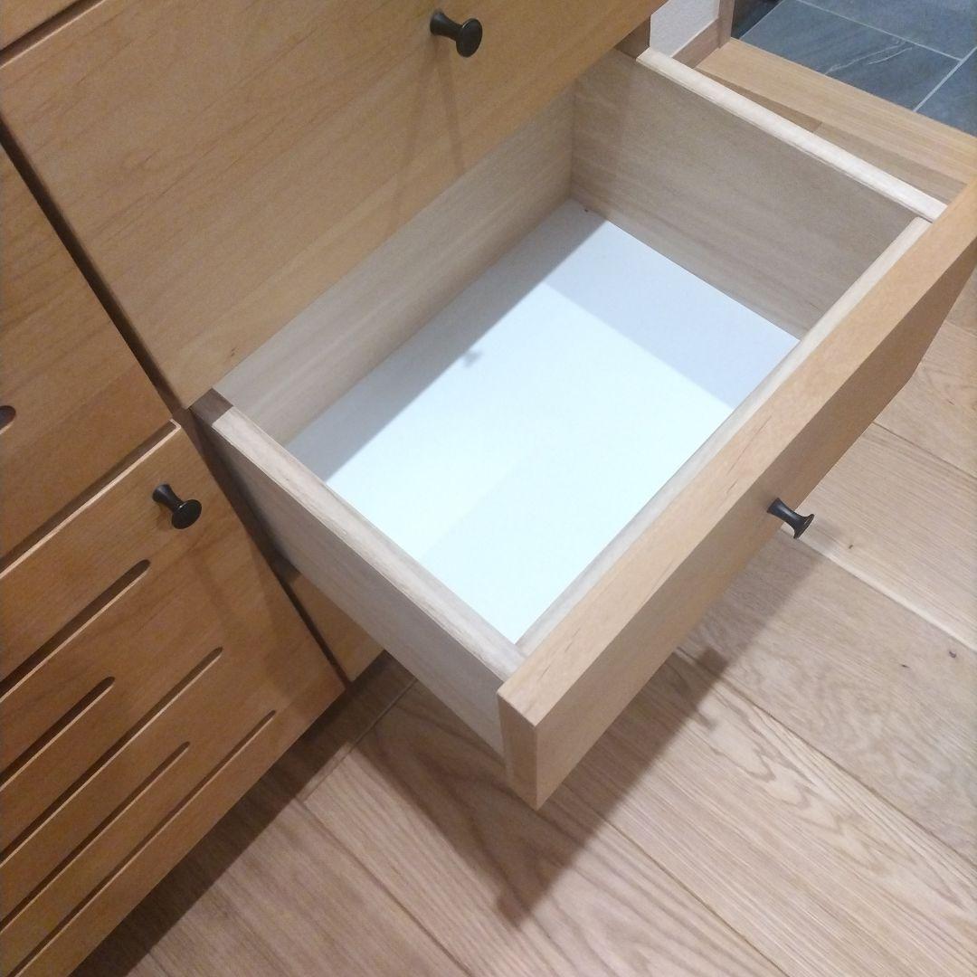 【大川家具】【日本製】天然木　リビングボード　キャビネット