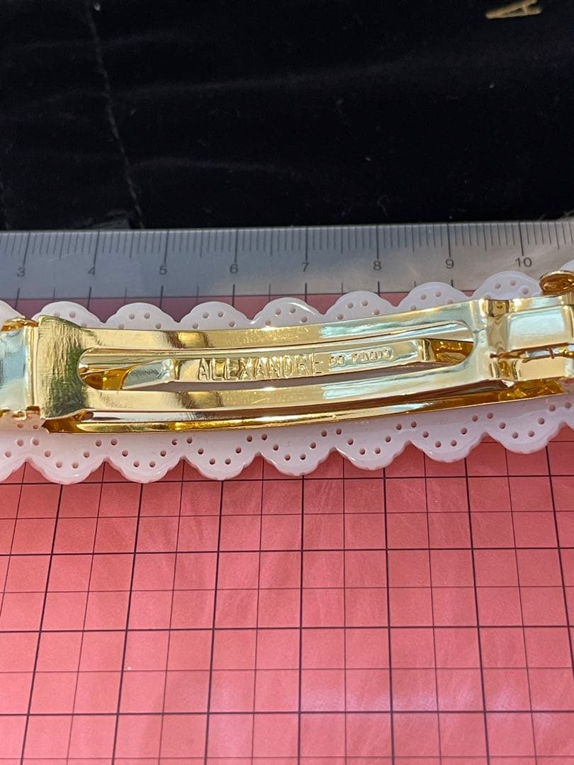 ALEXANDRE DE PARIS パールデザイン バレッタ (8 cm)