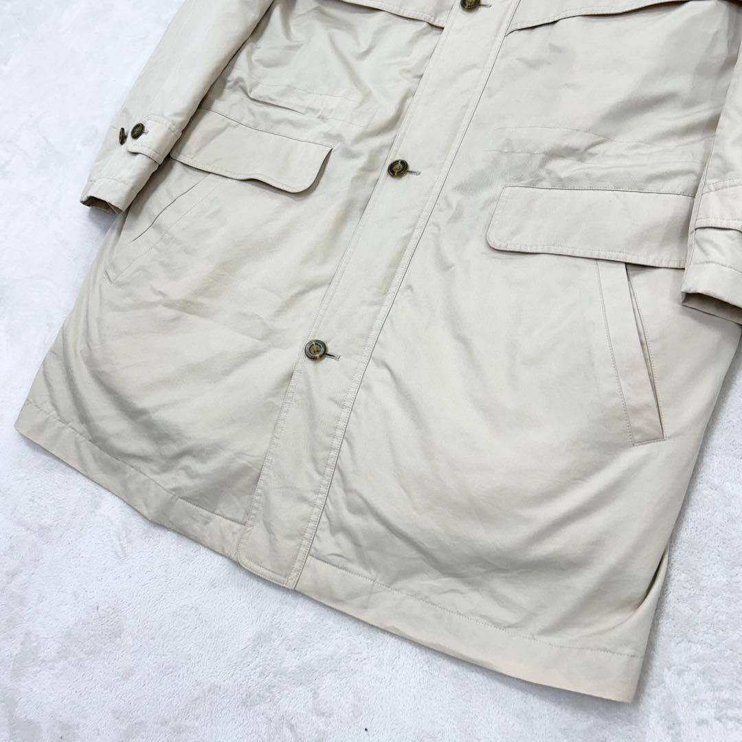 Burberry フード付ダウンライナーコート ノバチェック メンズＬ　ベージュ