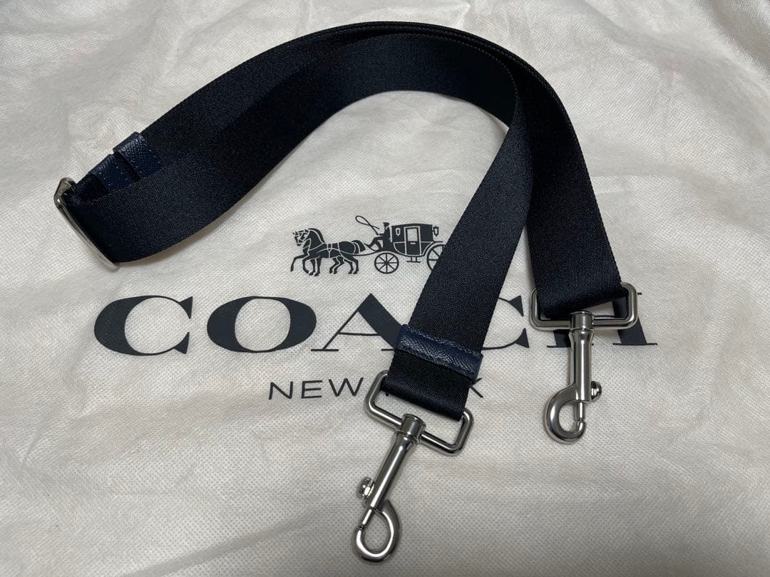 美品◎COACH ベケット オールレザー トートバッグ 本革 ネイビー