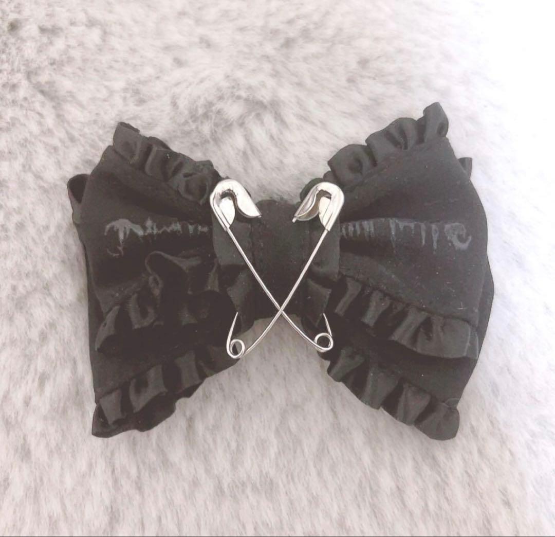 ディムモアール dimmoire 学園ニーハイウォーマー リボン ブラック 黒色