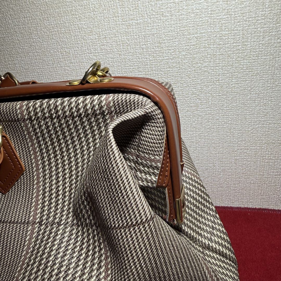 AIR FRANCE ボストンバッグ チェック柄 ヴィンテージ レア 希少