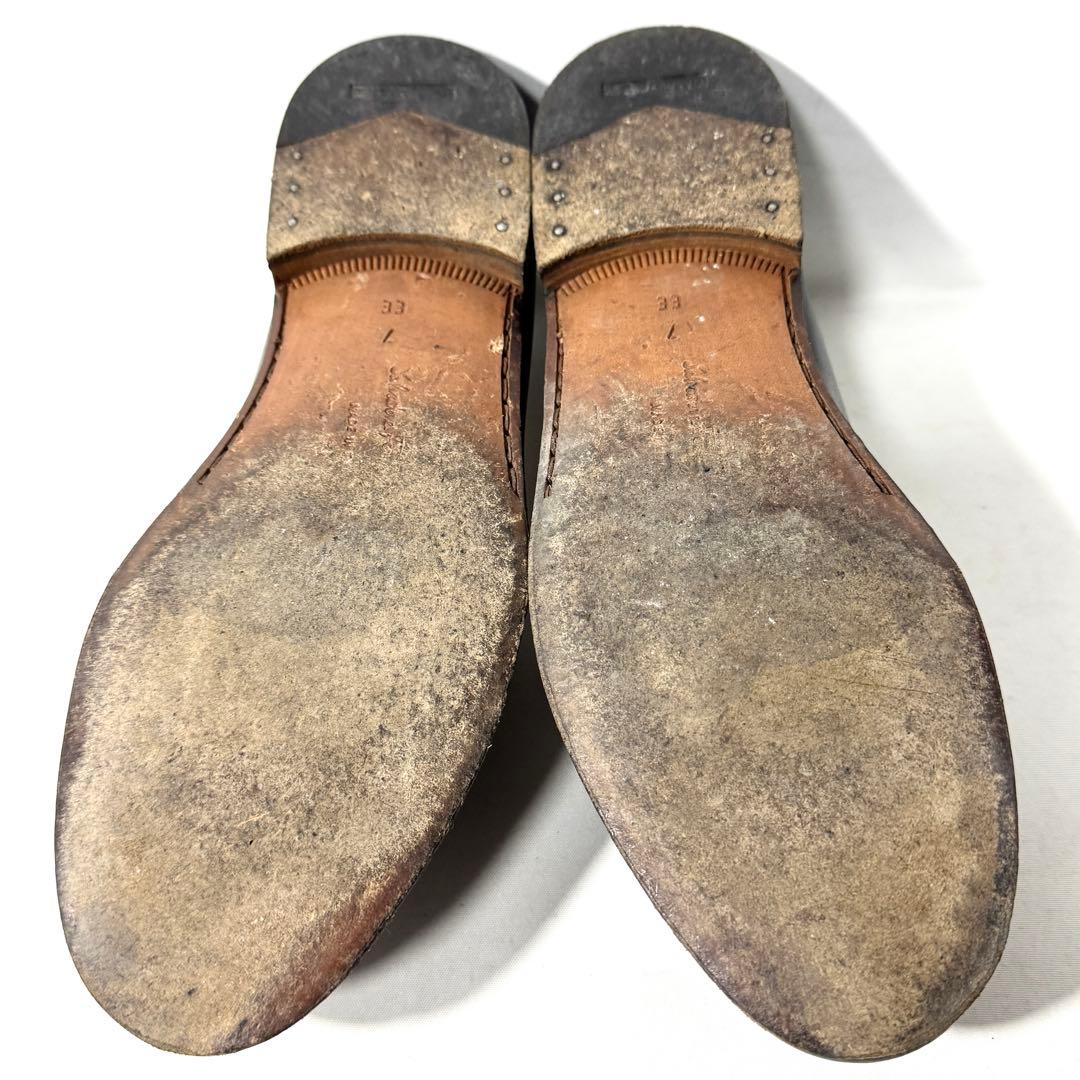 サルヴァトーレフェラガモ ガンチーニ ビットローファー 革靴 7EE 黒 男女