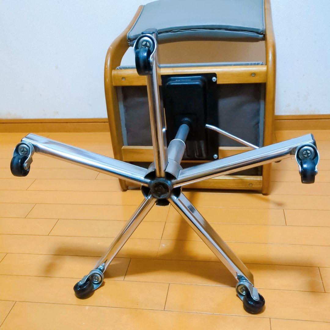 Karimoku カリモク ヴィンテージ 昇降式 デスクチェア キャスター付