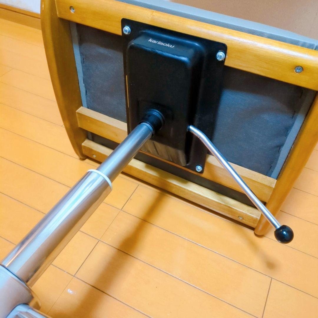 Karimoku カリモク ヴィンテージ 昇降式 デスクチェア キャスター付