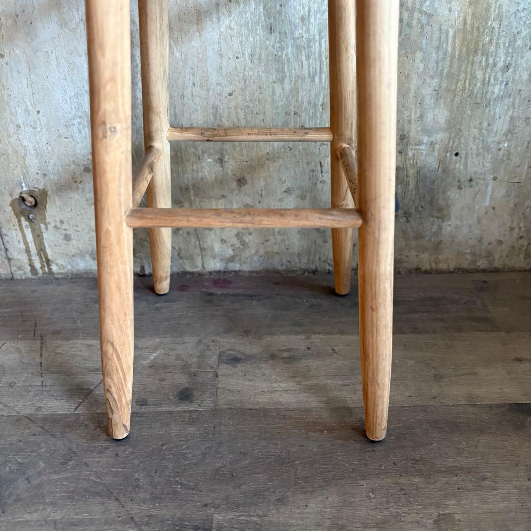 GALLUP ギャラップ　チーク ラウンドトップ スツール　30インチ　③