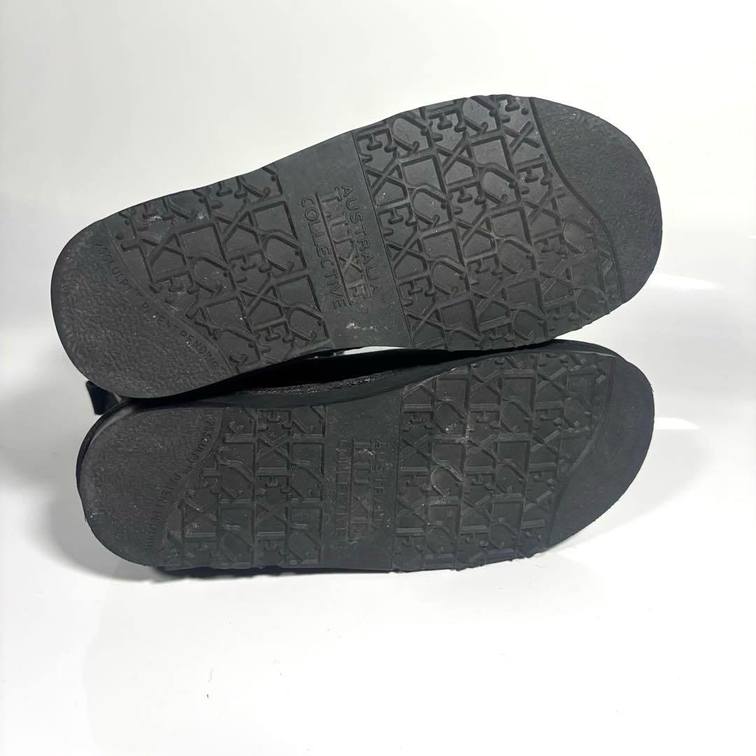 LAセレブ着用AUSTRALIAN LUXE スタッズ ムートンブーツ 黒