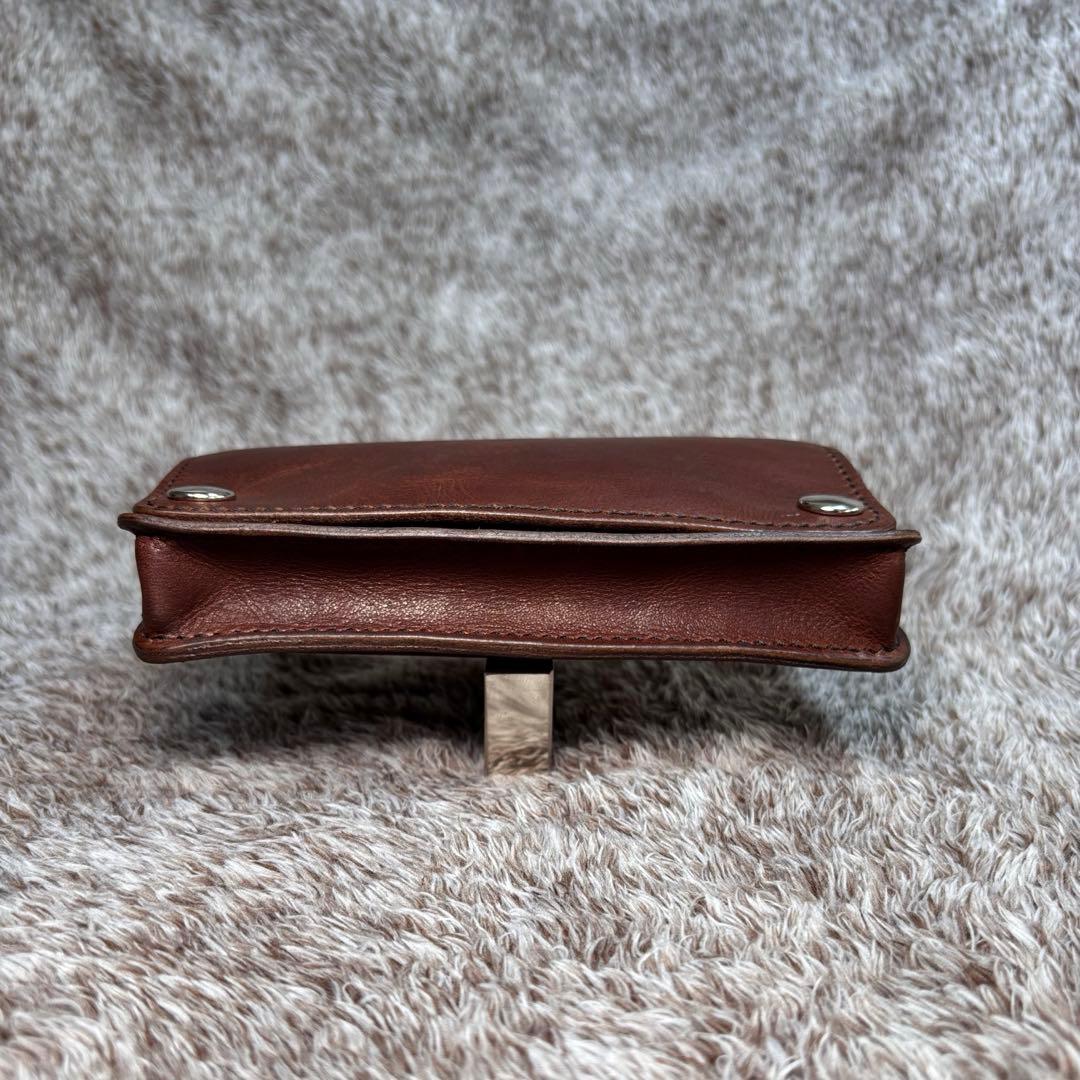 ◎大人の渋さ漂う.二つ折り.オイルヌメシャグポーチ◎
