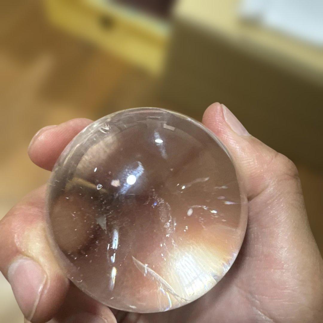 【高品質】ブラジル産　天然　水晶スフィア　丸玉