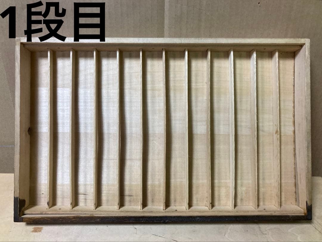 ビンテージ　猫のスプールキャビネット　什器　糸ケース