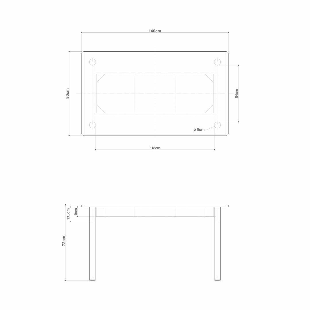 無印良品 木製テーブル 140×80cm KC0GLA3S
