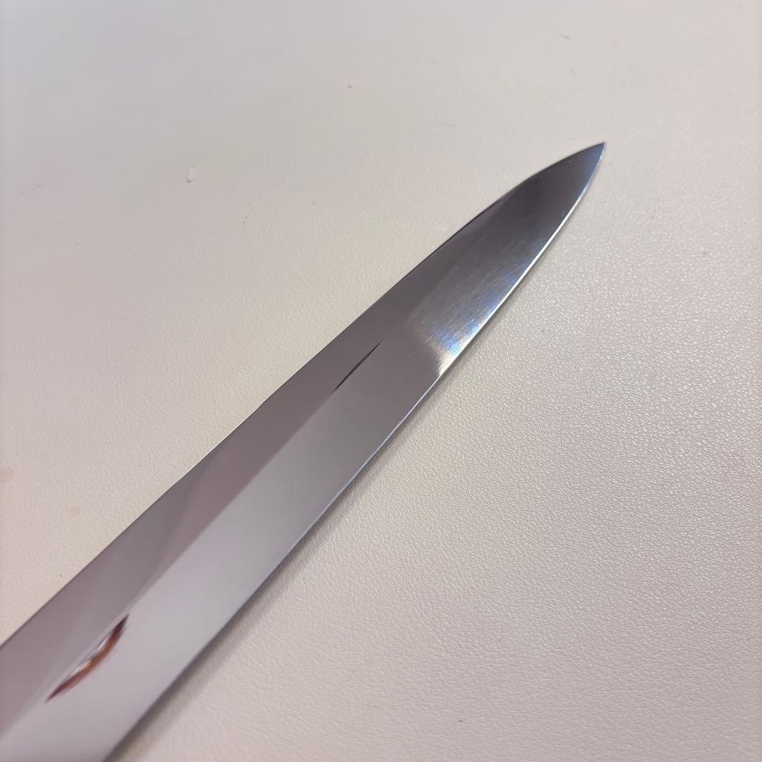 【鞘付き】 270mm柳刃包丁 鏡面　黒檀水牛八角柄 全鋼 和包丁'═