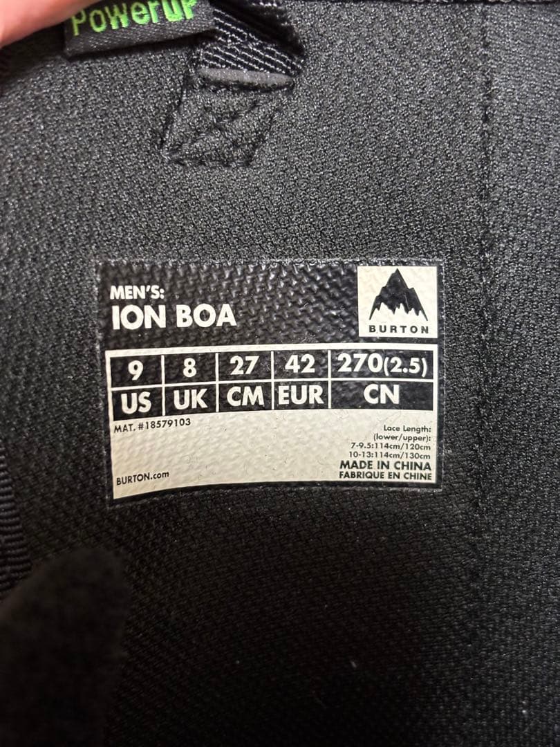 BURTON ION BOAスノーボードブーツ ブラック