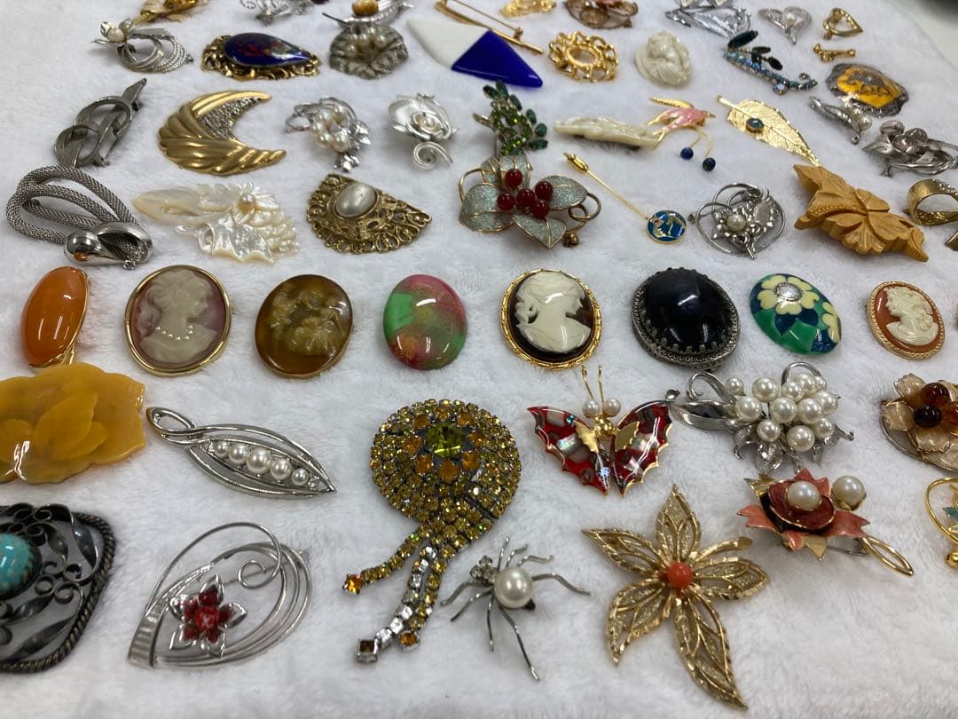 レディース　アクセサリー　プローチ　真珠　宝石　プローチ59点まとめ売り