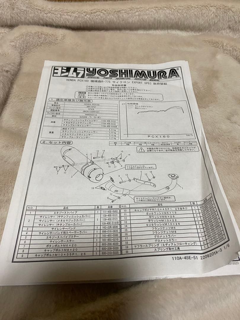 pcx160 ヨシムラサイクロンマフラーカーボンタイプ
