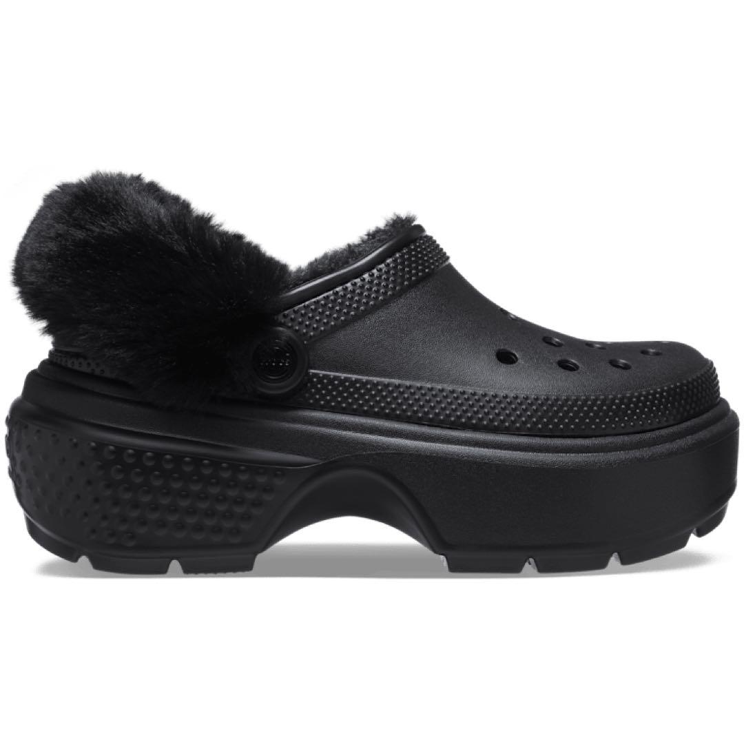 新品 クロックス ストンプ ラインド クロッグ / crocs ブラックファー