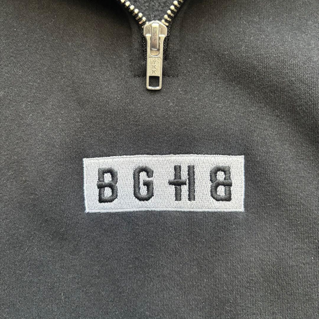 【美品】BAGARCH バガーチ　ブラック　ハーフジップ　トレーナー　裏起毛