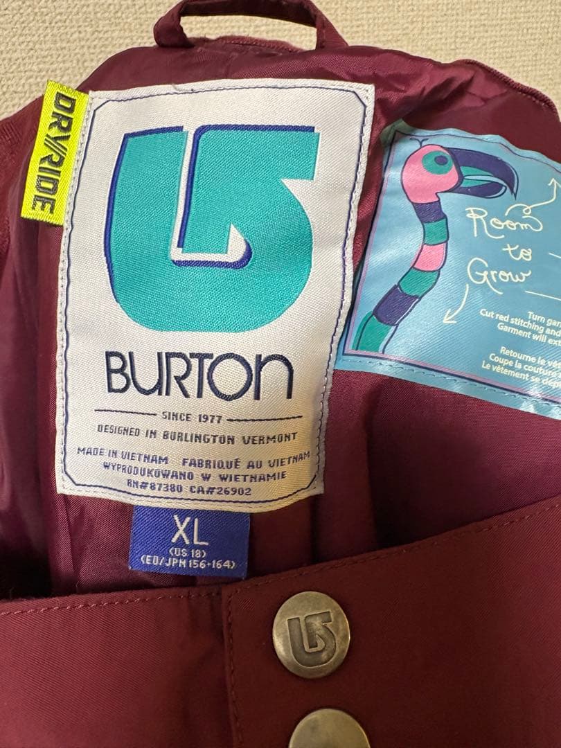 BURTON 子ども用 スノーボードウェア セット　XL