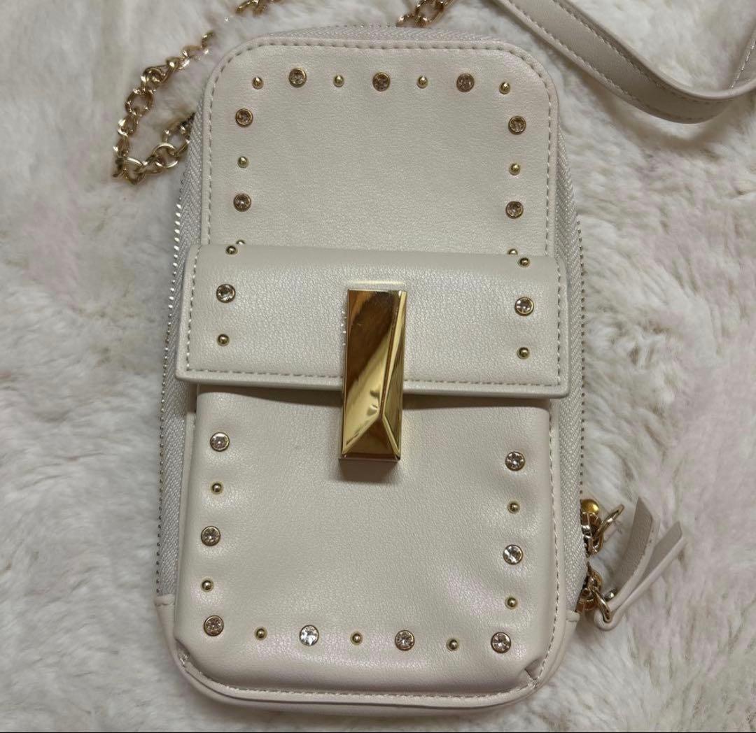 CELFORD 【リュタン】ビジュースタッズマルチショルダー　アイボリー