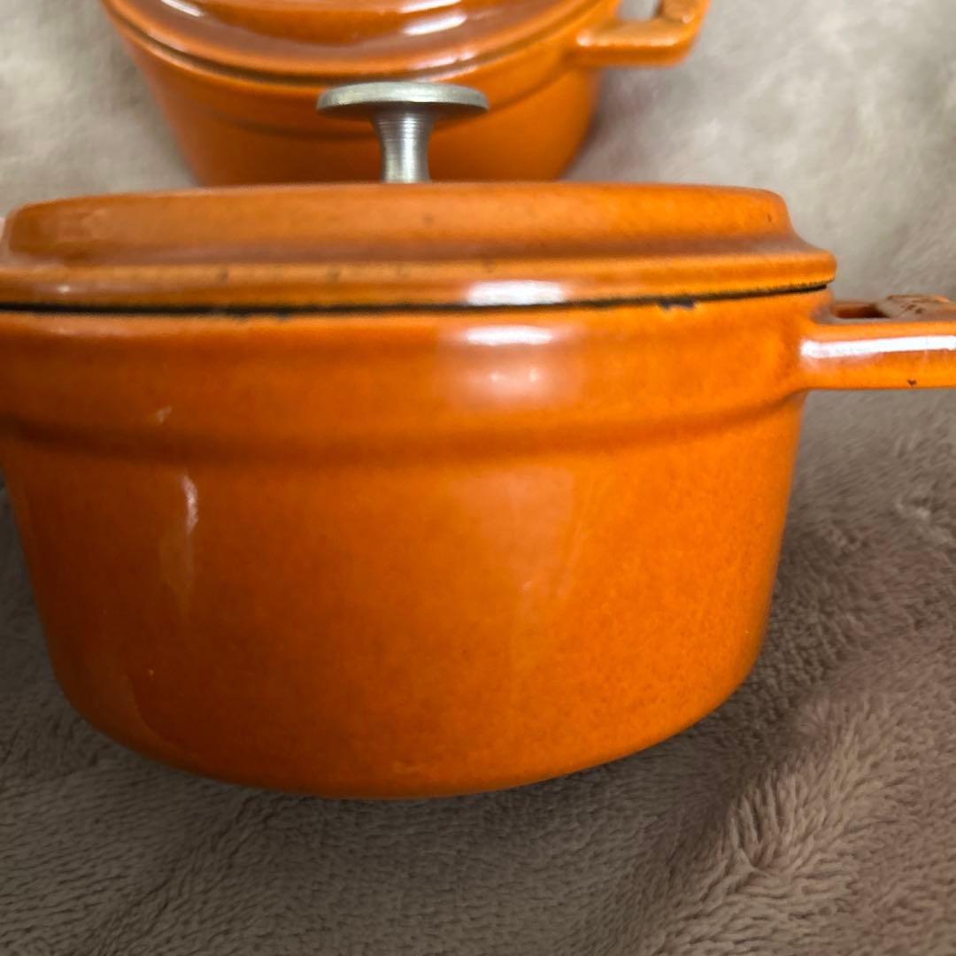 廃盤カラーSTAUB ココットラウンド10cm シナモン　2個セット