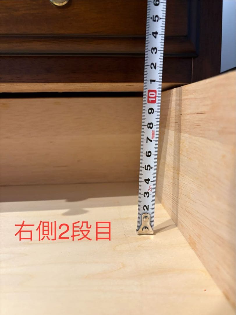 木製大型デスク 引き出し付き