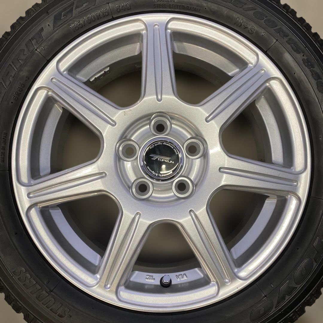 バリ溝‼️トーヨースタッドレスセット185/60R15 旧型シエンタ　送料無料