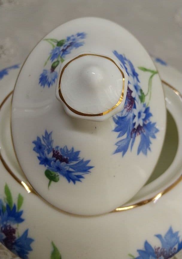 ハマースレイ ティーセット ポット シュガー クリーマー コーンフラワー 矢車草