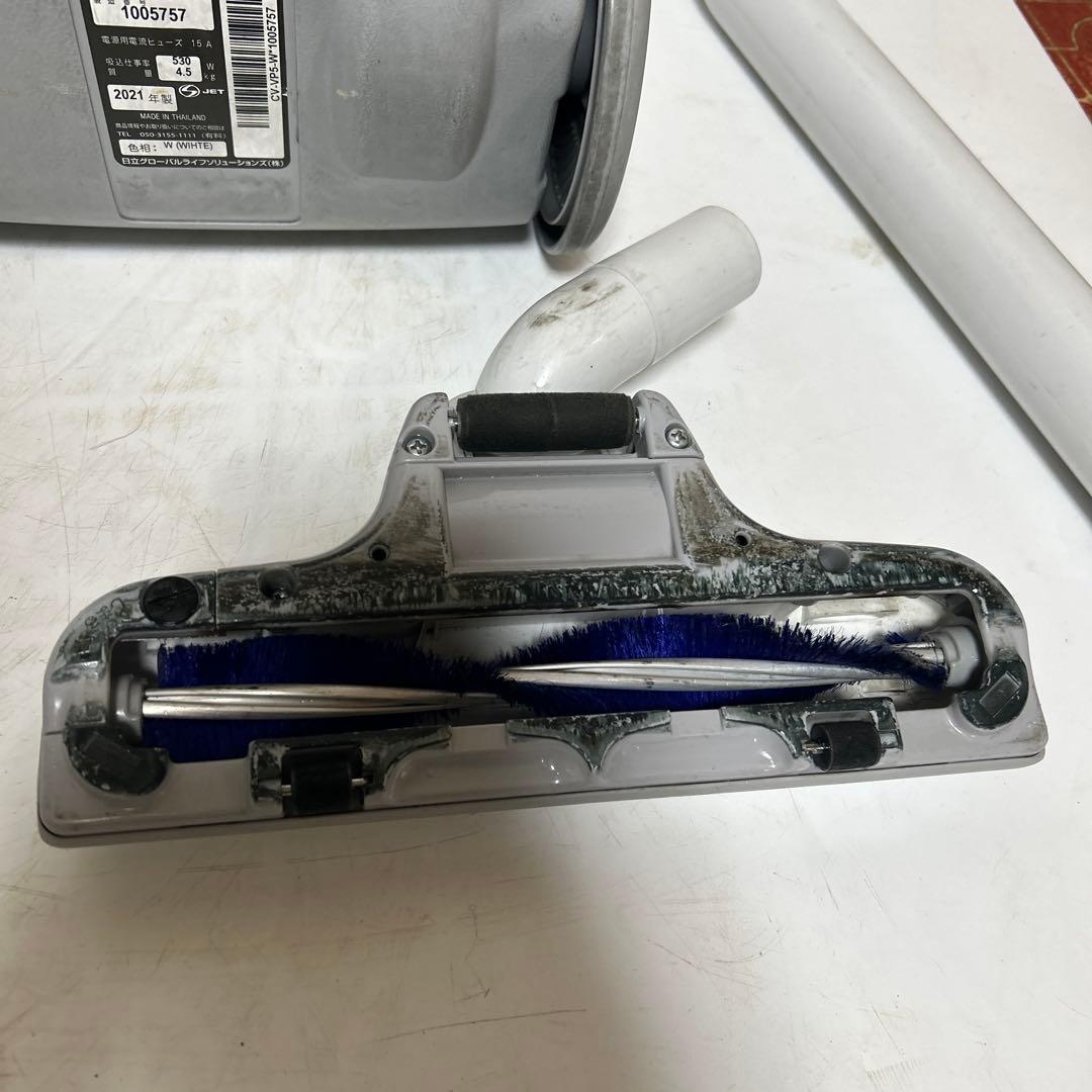 日立 紙パック式 軽量 掃除機 ハイパワー530W　CV-VP5　ヘッド丸洗対応