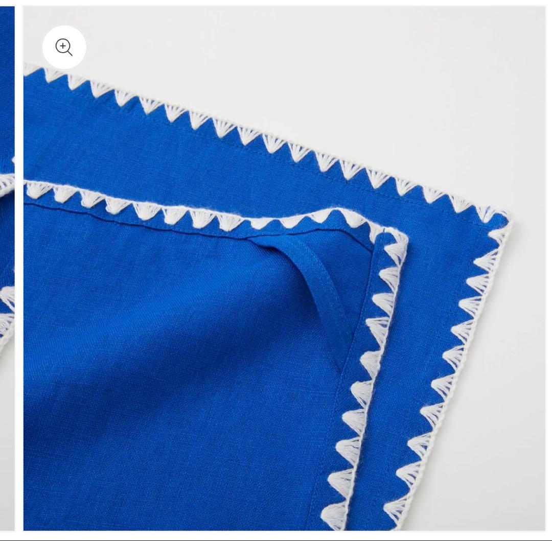 【新品】【新作】⭐️エプロン⭐️タキマキ⭐️TAKIMAKI ブルー　クロス付