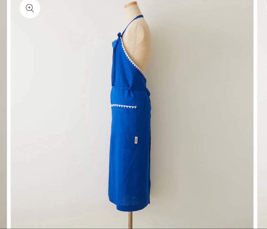 【新品】【新作】⭐️エプロン⭐️タキマキ⭐️TAKIMAKI ブルー　クロス付
