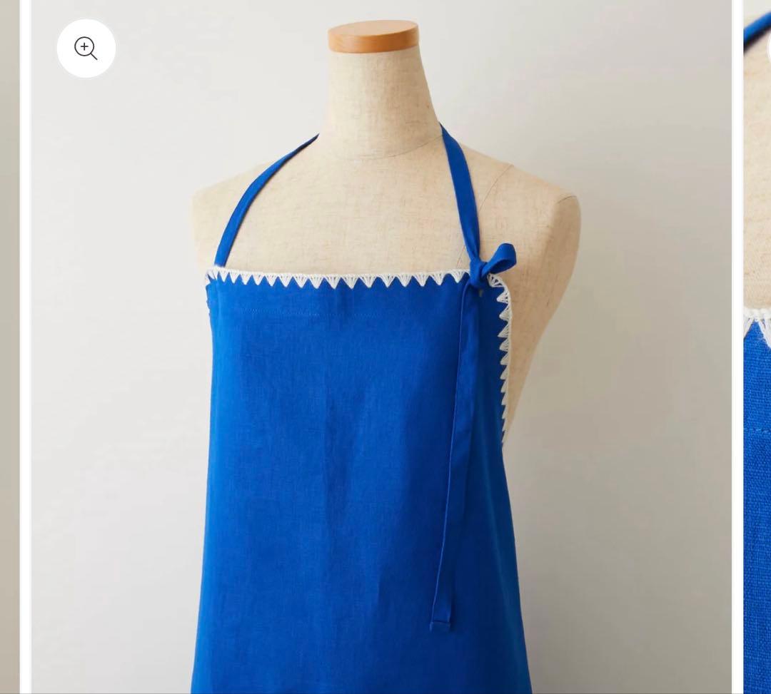 【新品】【新作】⭐️エプロン⭐️タキマキ⭐️TAKIMAKI ブルー　クロス付