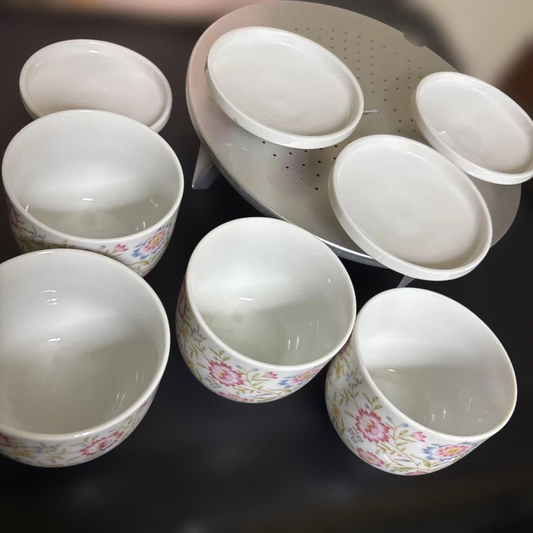 EJIRY エジリー　蒸し兼用鍋　蒸し茶碗付き　ほうろう　24cm レトロ