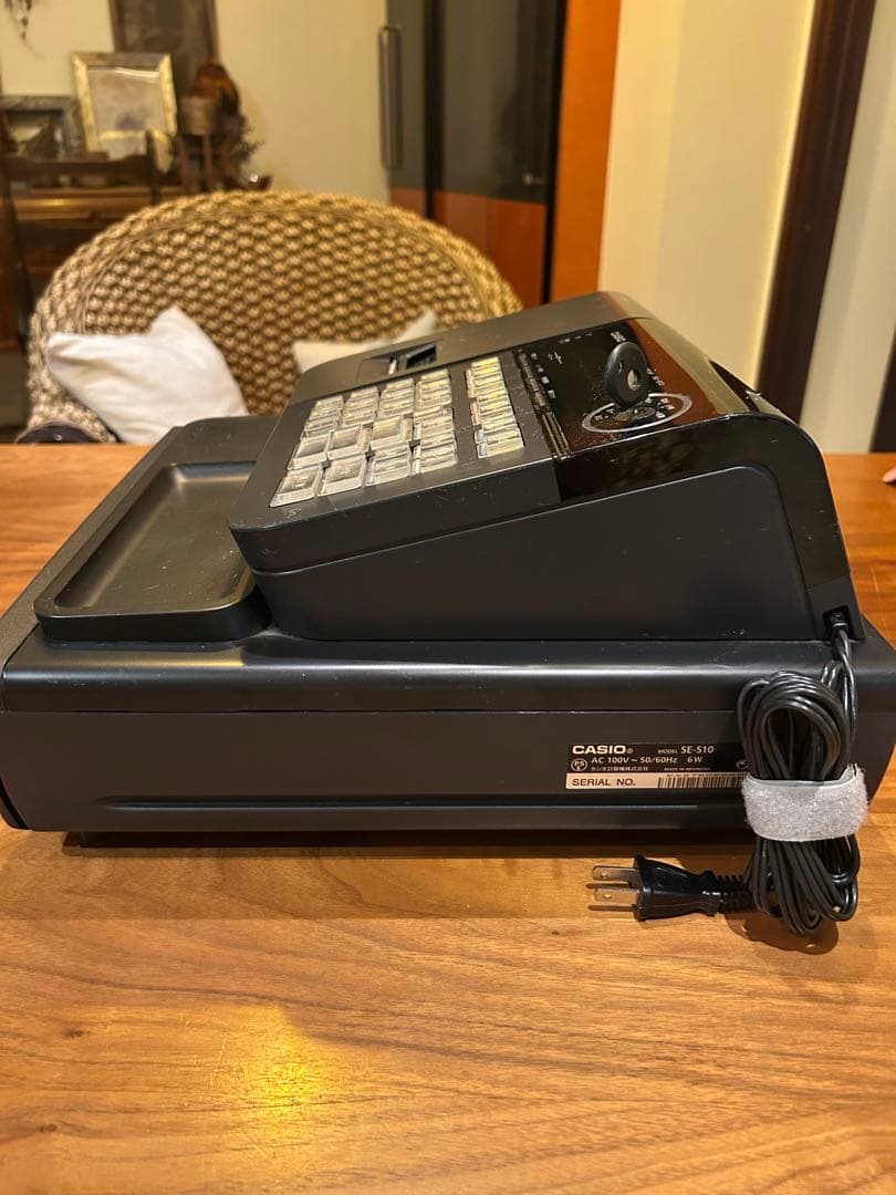 カシオ　レジスター　SE-10 黒(ブラック) 説明書、ロール4個付き‼︎